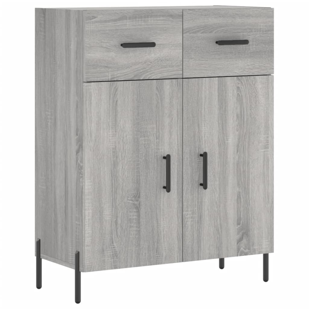 vidaXL Aparador de madera de ingeniería gris Sonoma 69,5x34x90 cm