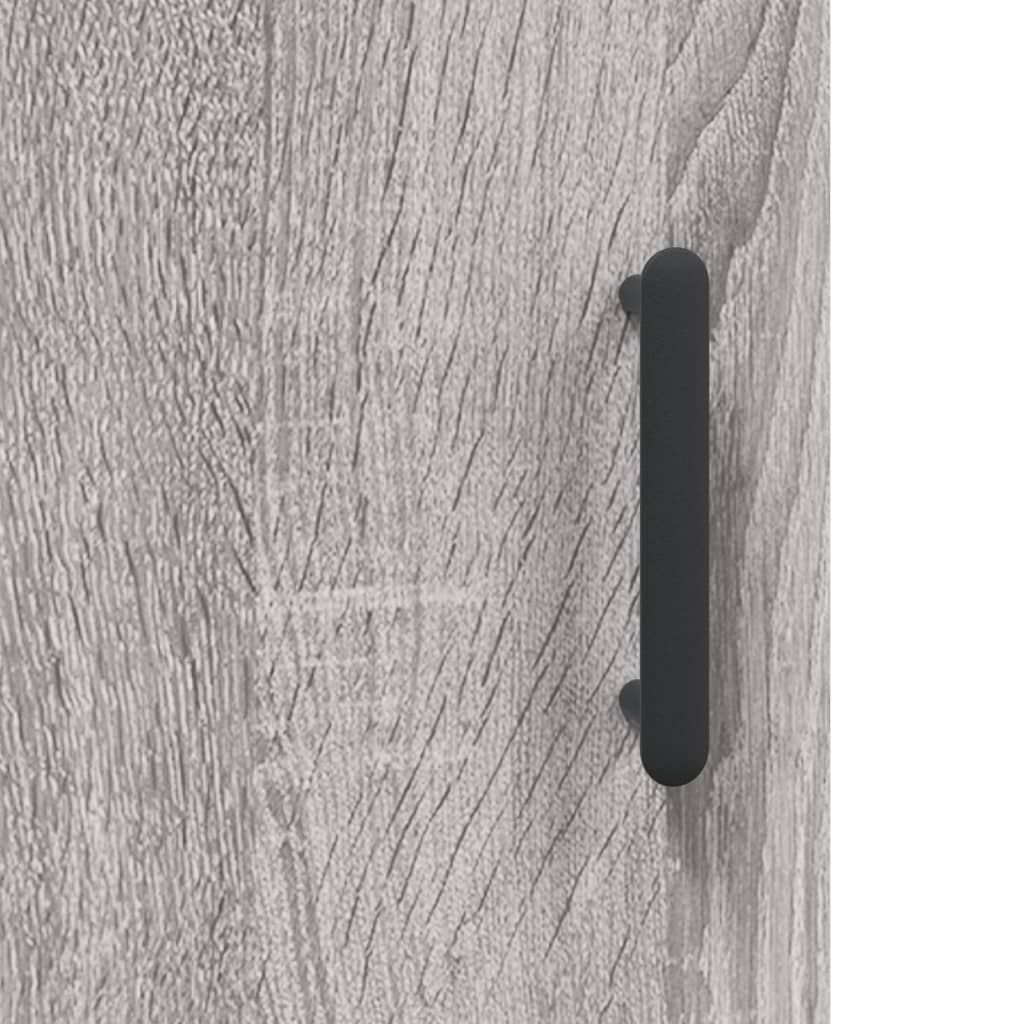 vidaXL Aparador de madera de ingeniería gris Sonoma 69,5x34x90 cm