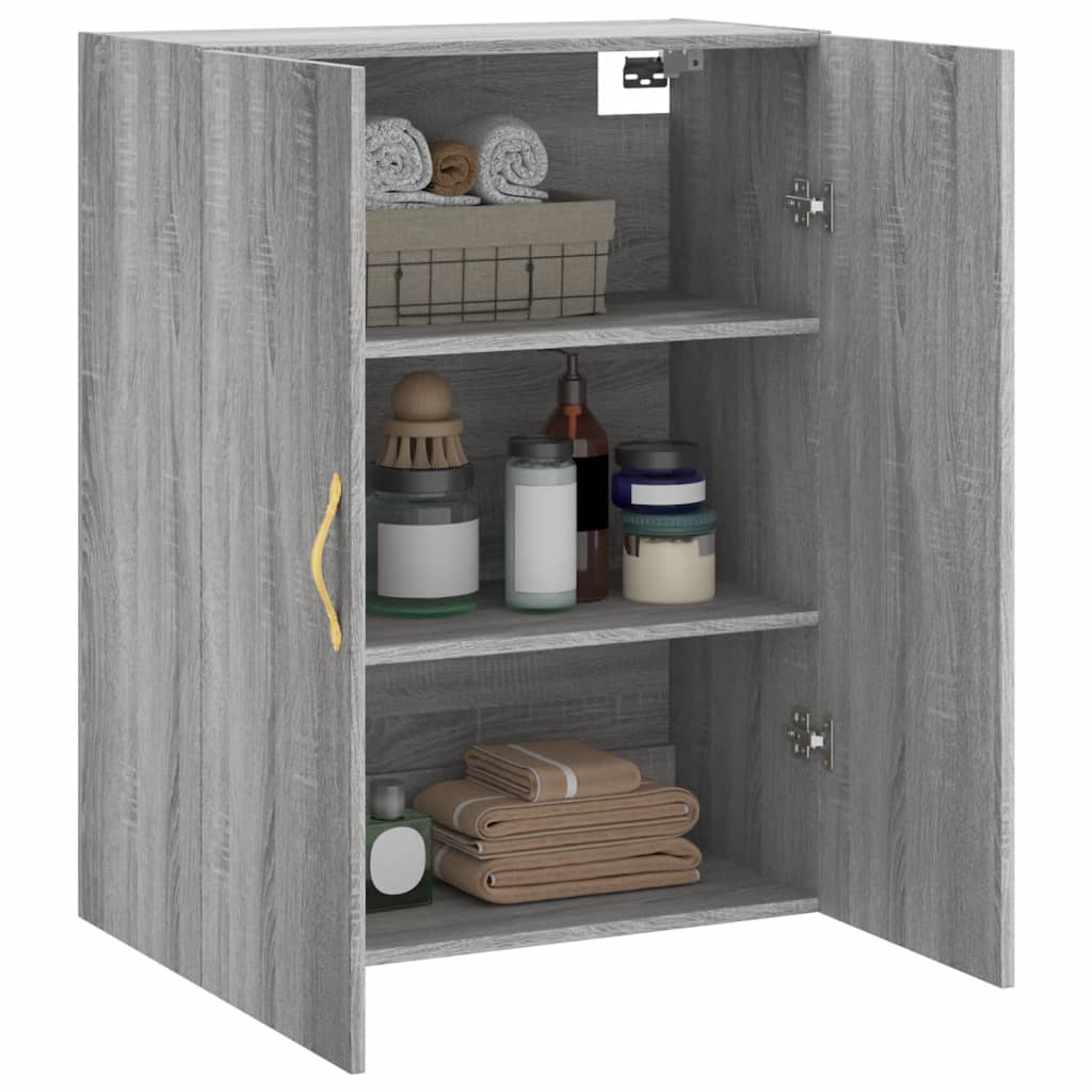 vidaXL Armario de pared gris Sonoma 69,5x34x90 cm