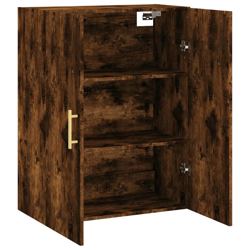 vidaXL Armario de pared roble ahumado 69,5x34x90 cm