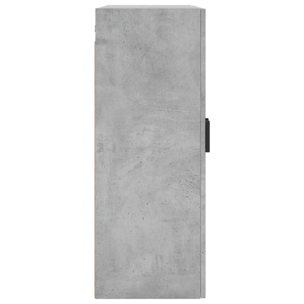 vidaXL Armario de pared gris hormigón 69,5x34x90 cm