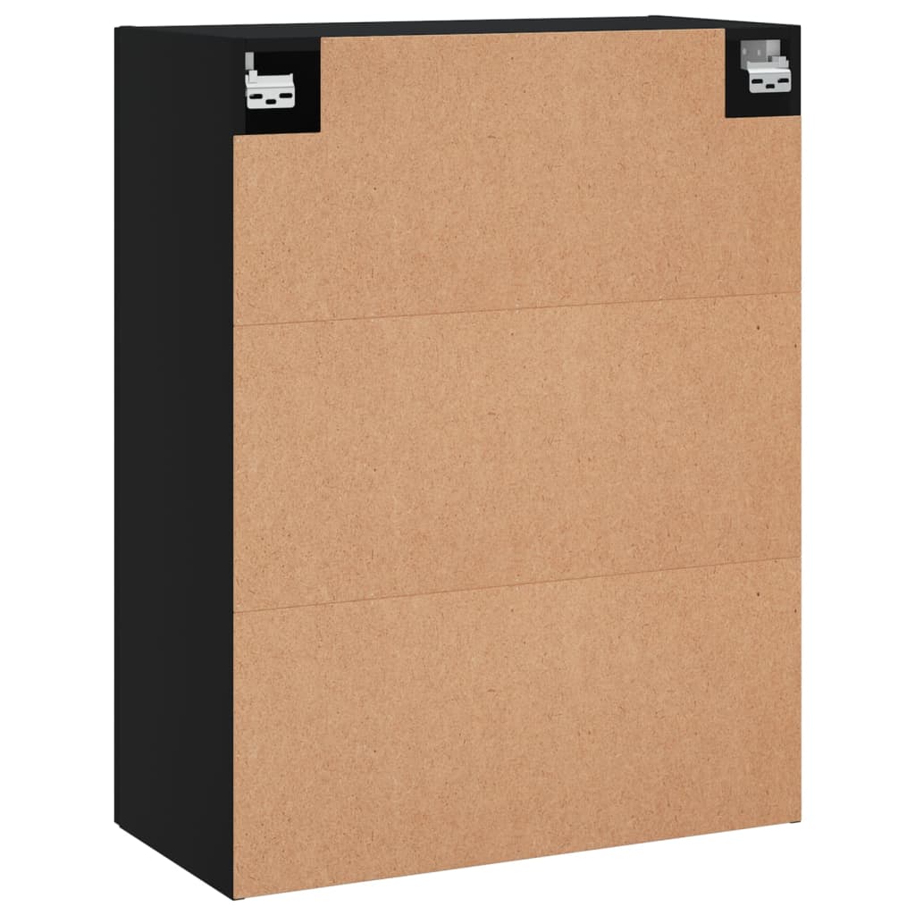 vidaXL Armario de pared negro 69,5x34x90 cm