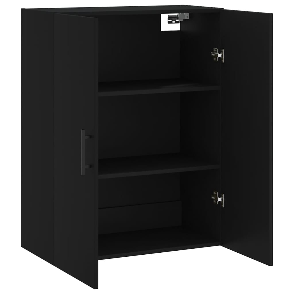 vidaXL Armario de pared negro 69,5x34x90 cm