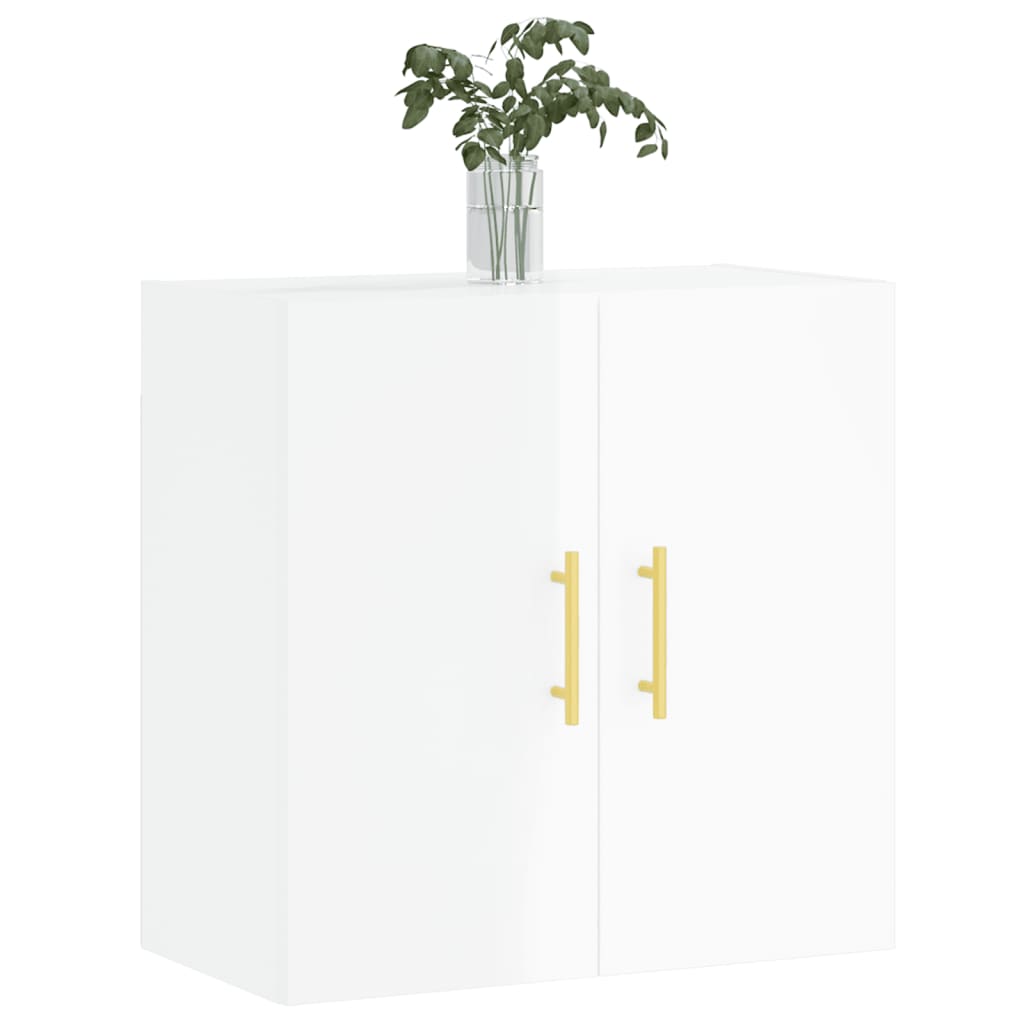 vidaXL Armario pared madera contrachapada blanco brillo 60x31x60 cm