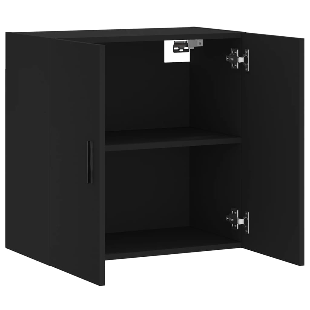 vidaXL Armario de pared madera de ingeniería negro 60x31x60 cm