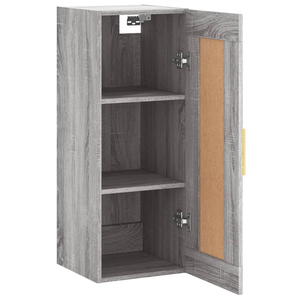 vidaXL Armario de pared madera de ingeniería gris Sonoma 34,5x34x90 cm