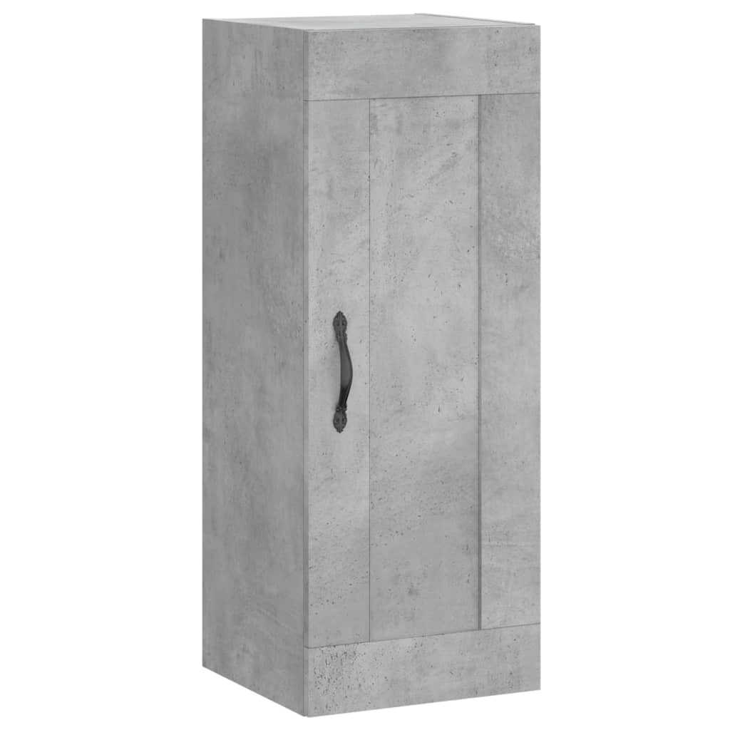 vidaXL Armario de pared madera ingeniería gris hormigón 34,5x34x90 cm