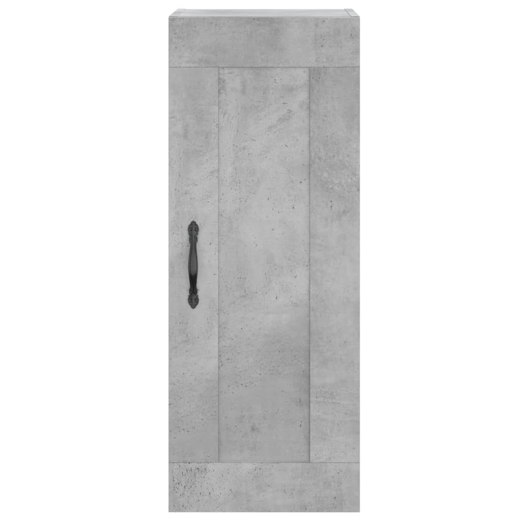 vidaXL Armario de pared madera ingeniería gris hormigón 34,5x34x90 cm