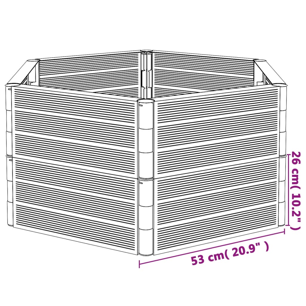 vidaXL Jardineras 2 uds PP gris antracita