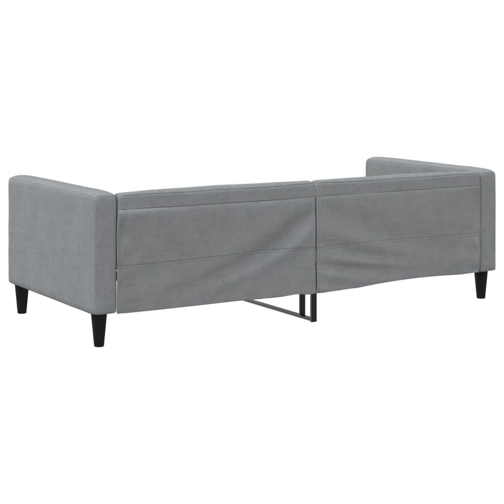 vidaXL Sofá cama sin colchón tela gris claro 90x200 cm