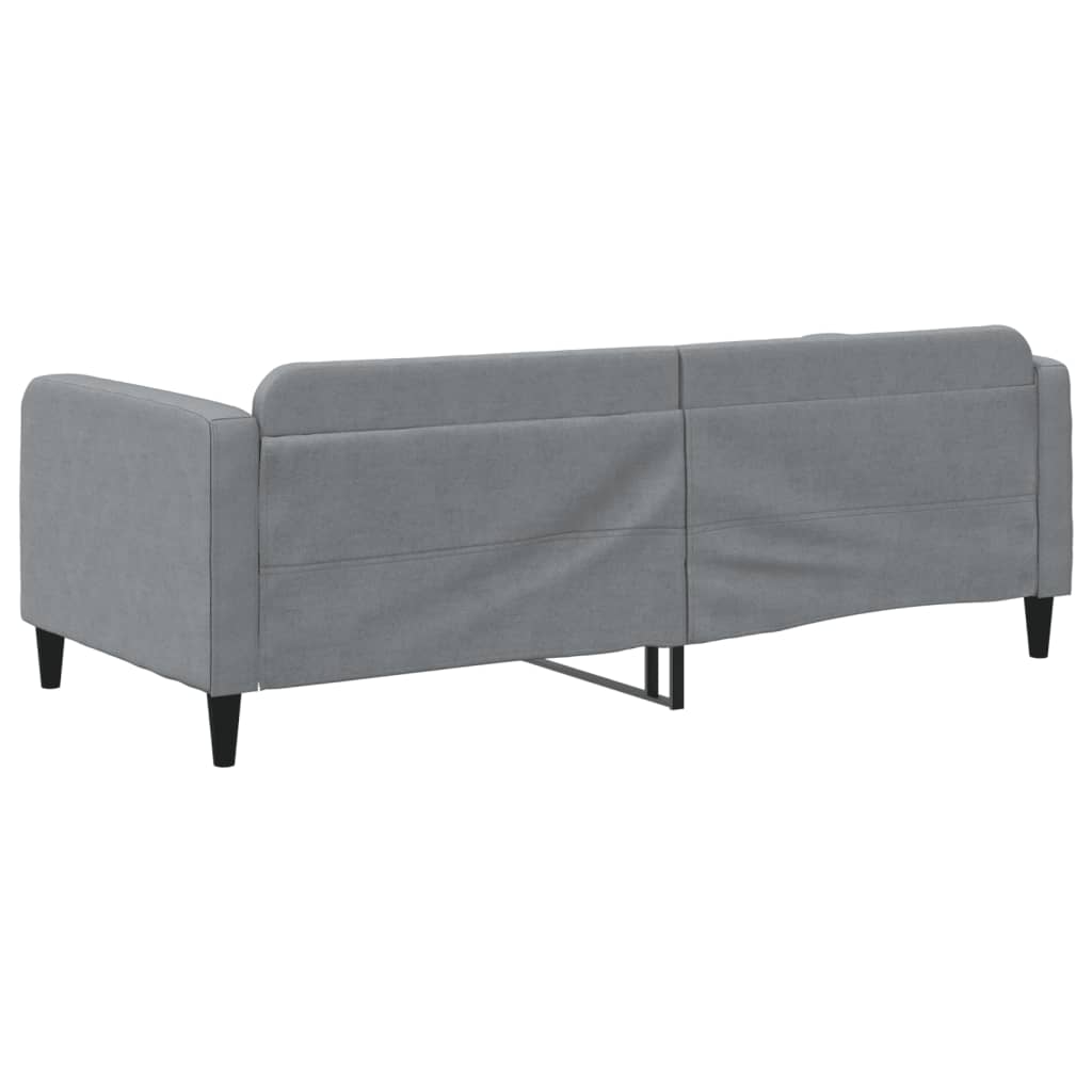 vidaXL Sofá cama sin colchón tela gris claro 90x200 cm