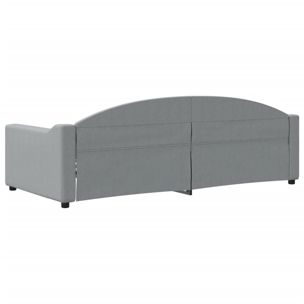 vidaXL Sofá cama sin colchón tela gris claro 90x200 cm