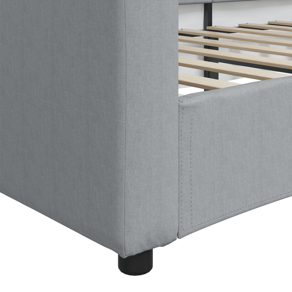 vidaXL Sofá cama sin colchón tela gris claro 90x200 cm