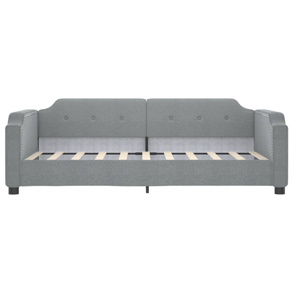 vidaXL Sofá cama sin colchón tela gris claro 90x200 cm