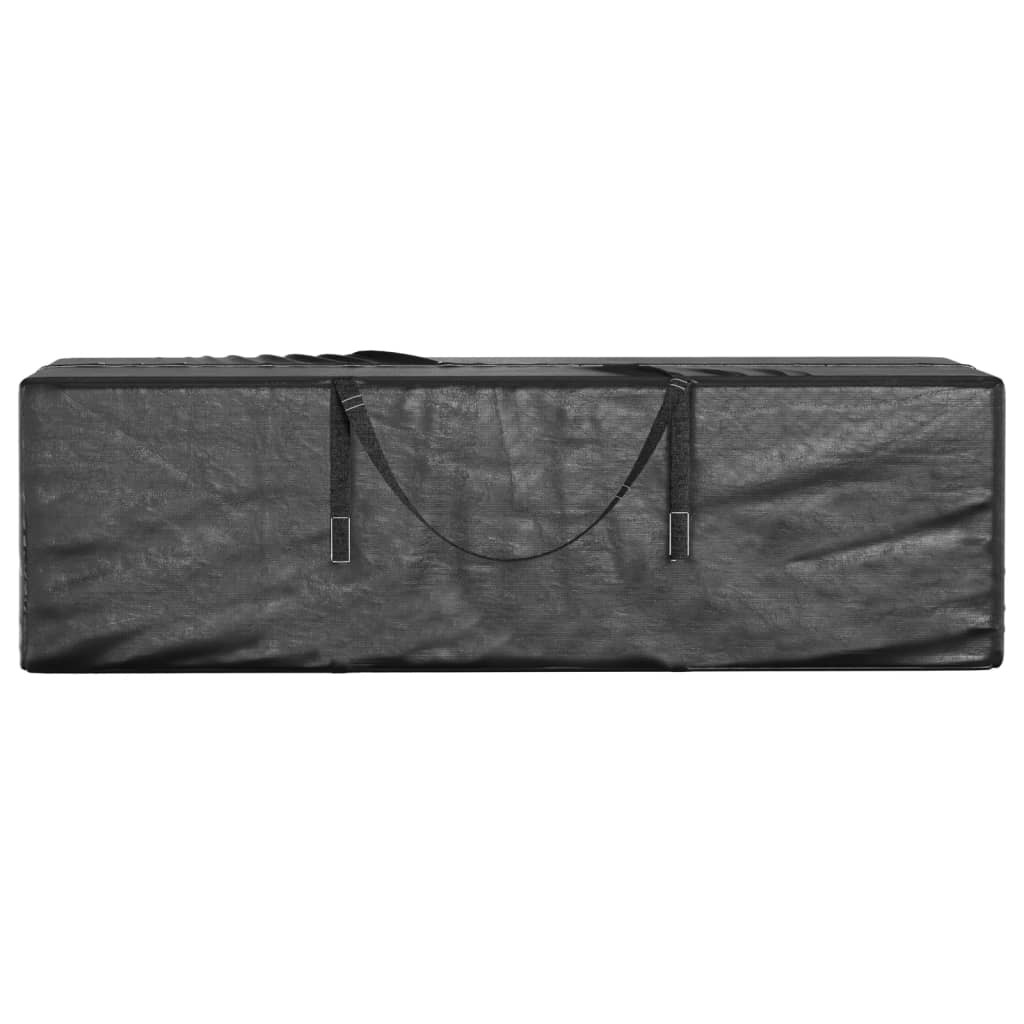 vidaXL Bolsa para árbol de Navidad polietileno negro 135x40x55 cm