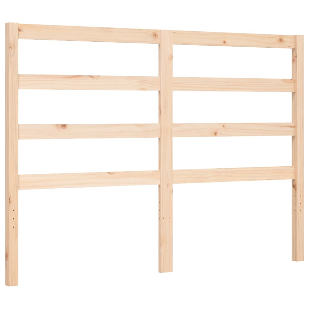 vidaXL Estructura de cama de matrimonio con cabecero madera maciza