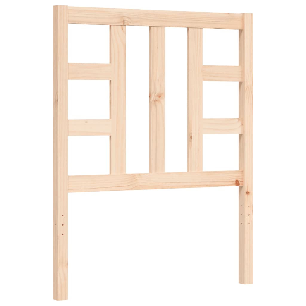 vidaXL Estructura de cama individual con cabecero madera maciza