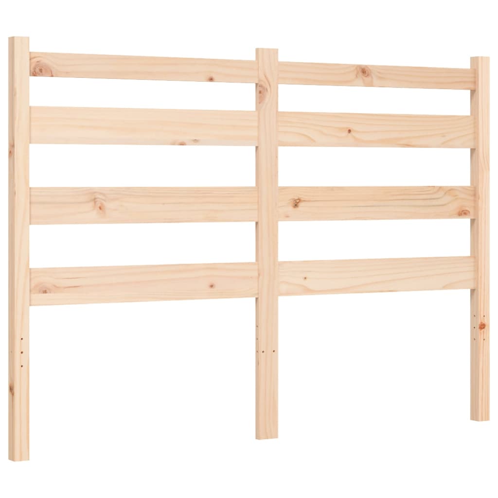 vidaXL Estructura de cama de matrimonio con cabecero madera maciza