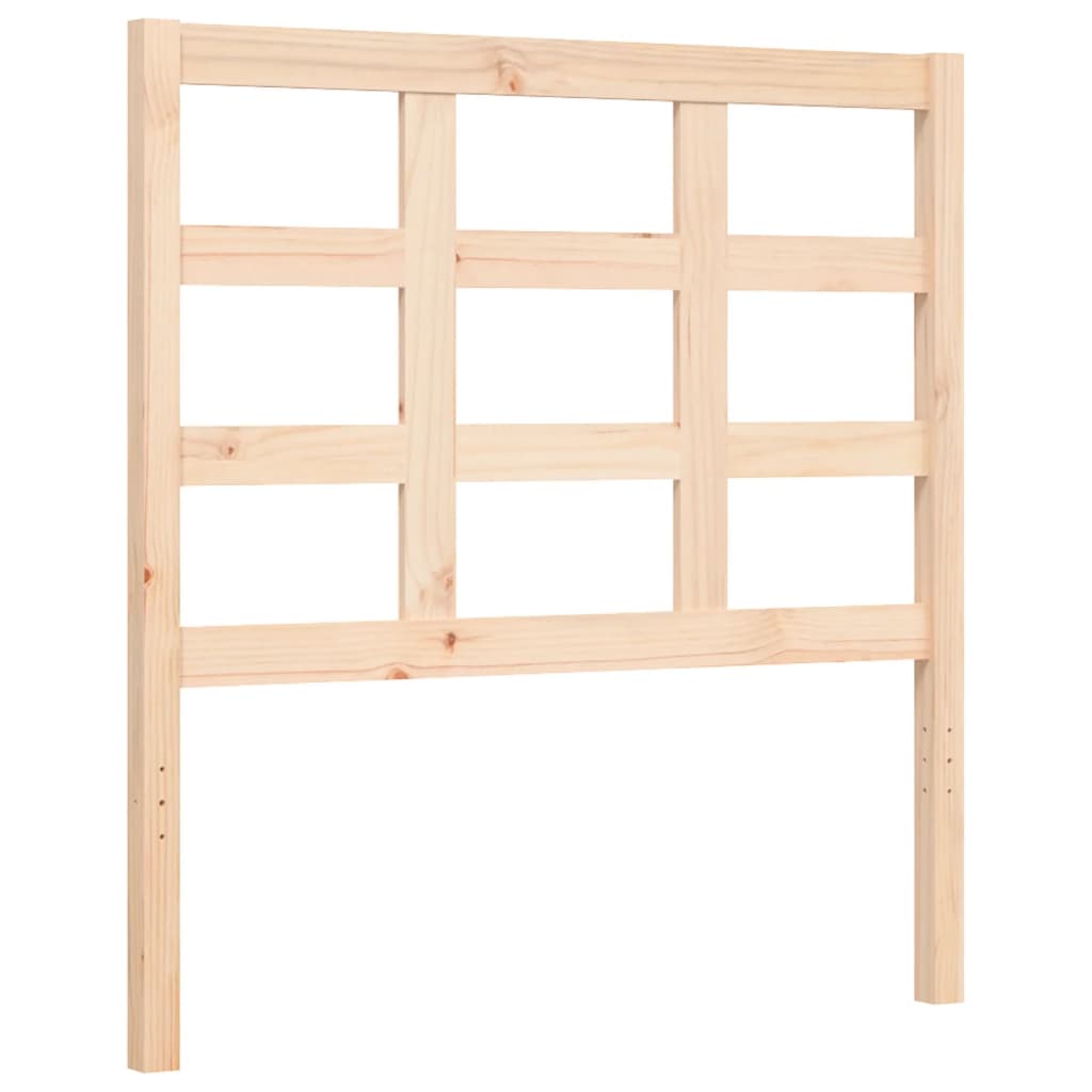 vidaXL Estructura de cama individual con cabecero madera maciza