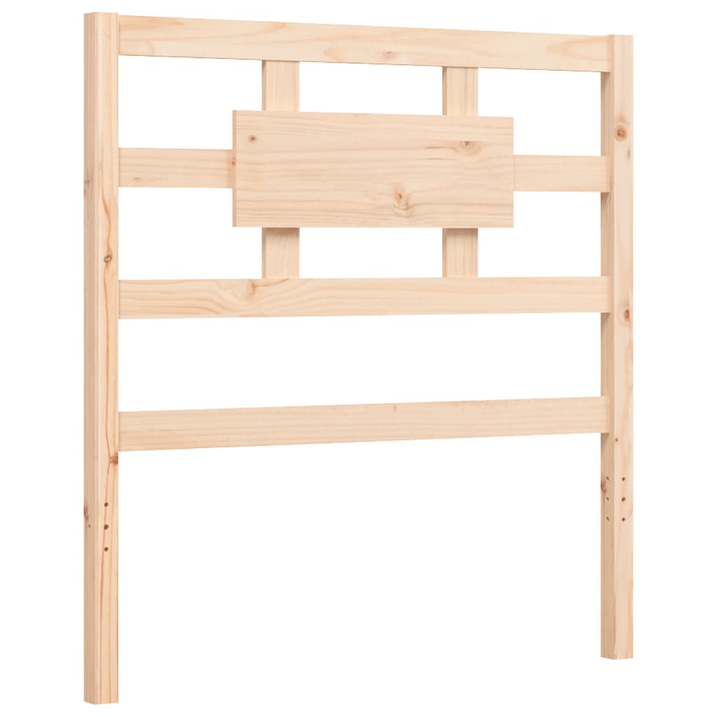 vidaXL Estructura de cama individual con cabecero madera maciza