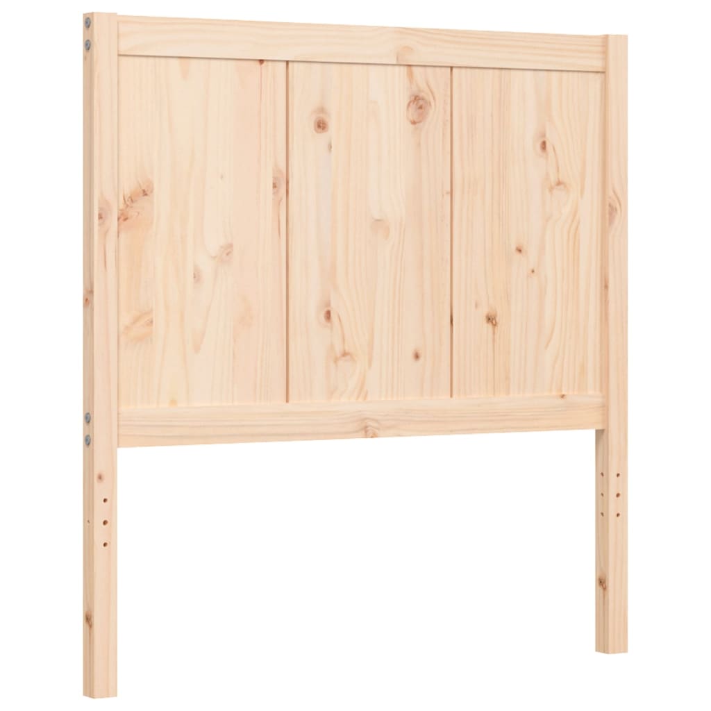 vidaXL Estructura de cama con cabecero madera maciza