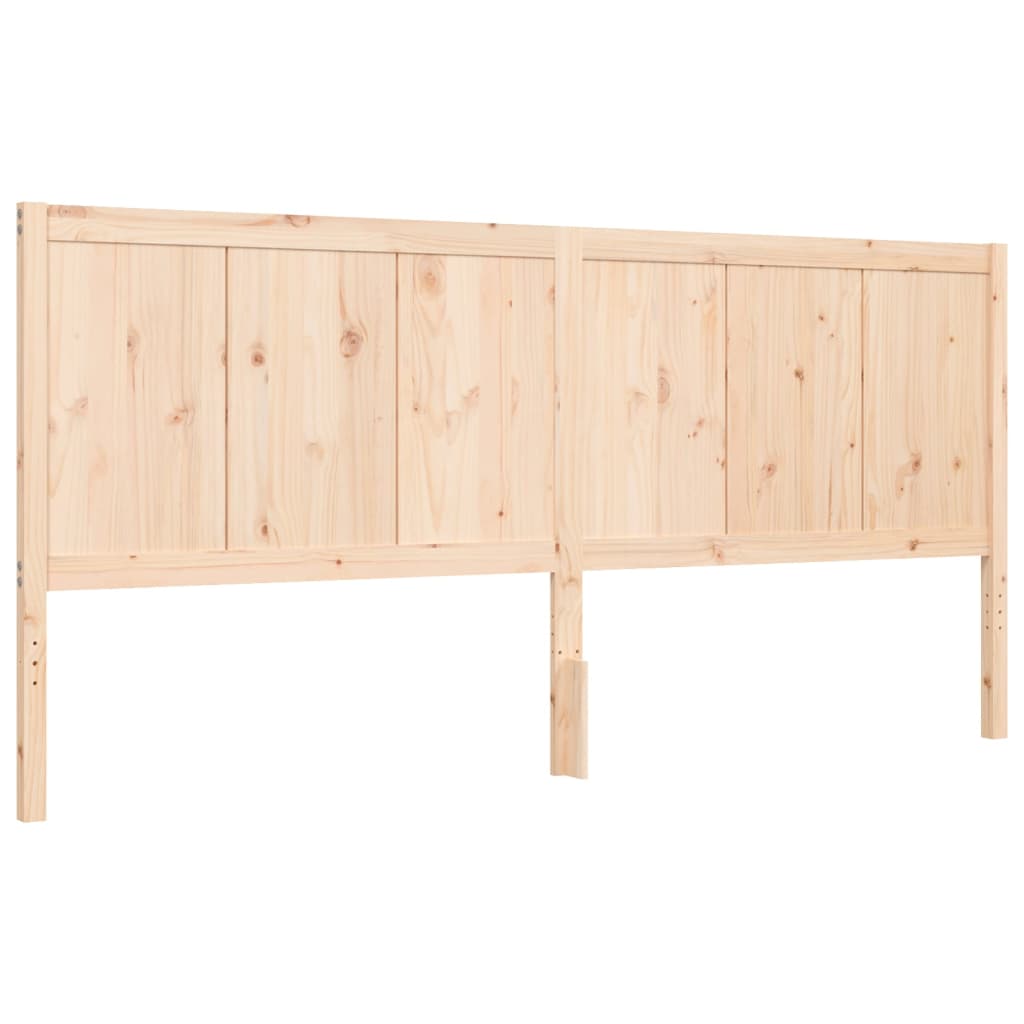 vidaXL Estructura de cama de matrimonio con cabecero madera maciza