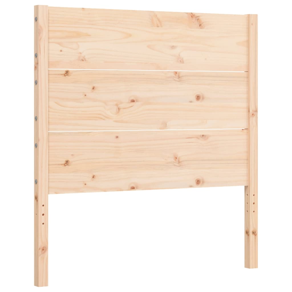 vidaXL Estructura de cama individual con cabecero madera maciza