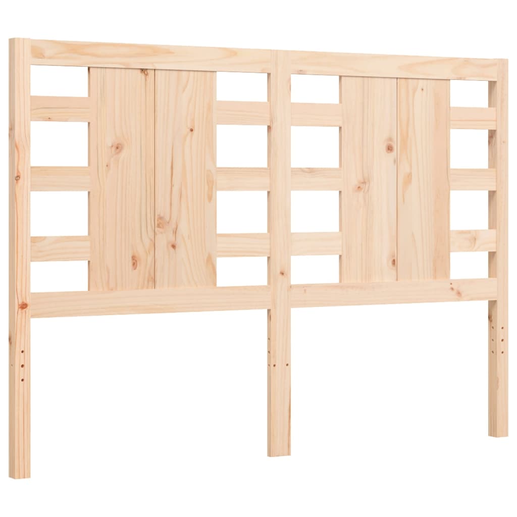 vidaXL Estructura de cama de matrimonio con cabecero madera maciza