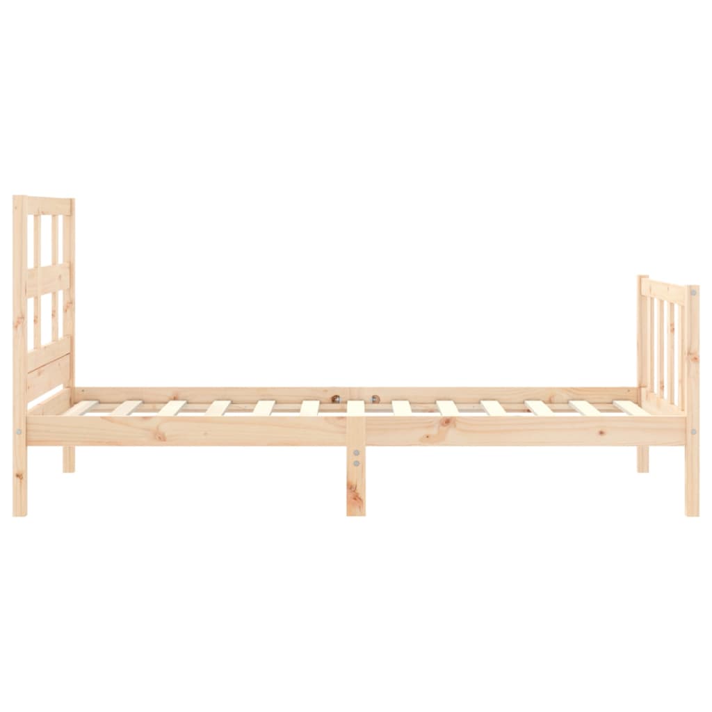 vidaXL Estructura de cama con cabecero madera maciza