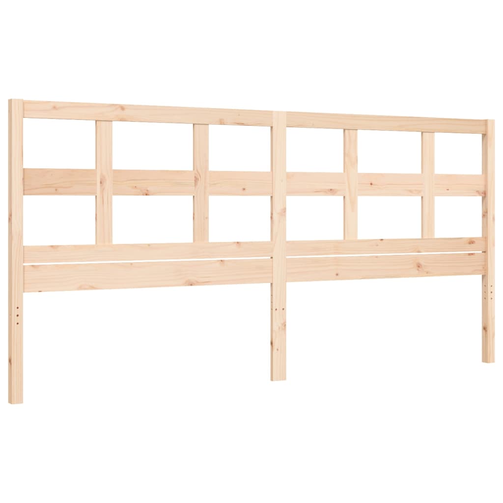 vidaXL Estructura de cama de matrimonio con cabecero madera maciza