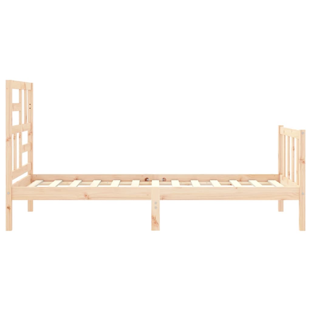 vidaXL Estructura de cama con cabecero madera maciza