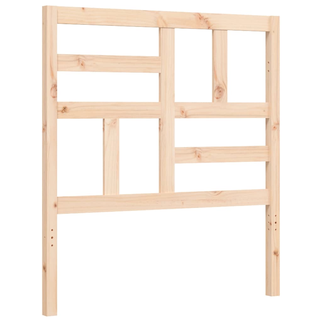 vidaXL Estructura de cama con cabecero madera maciza