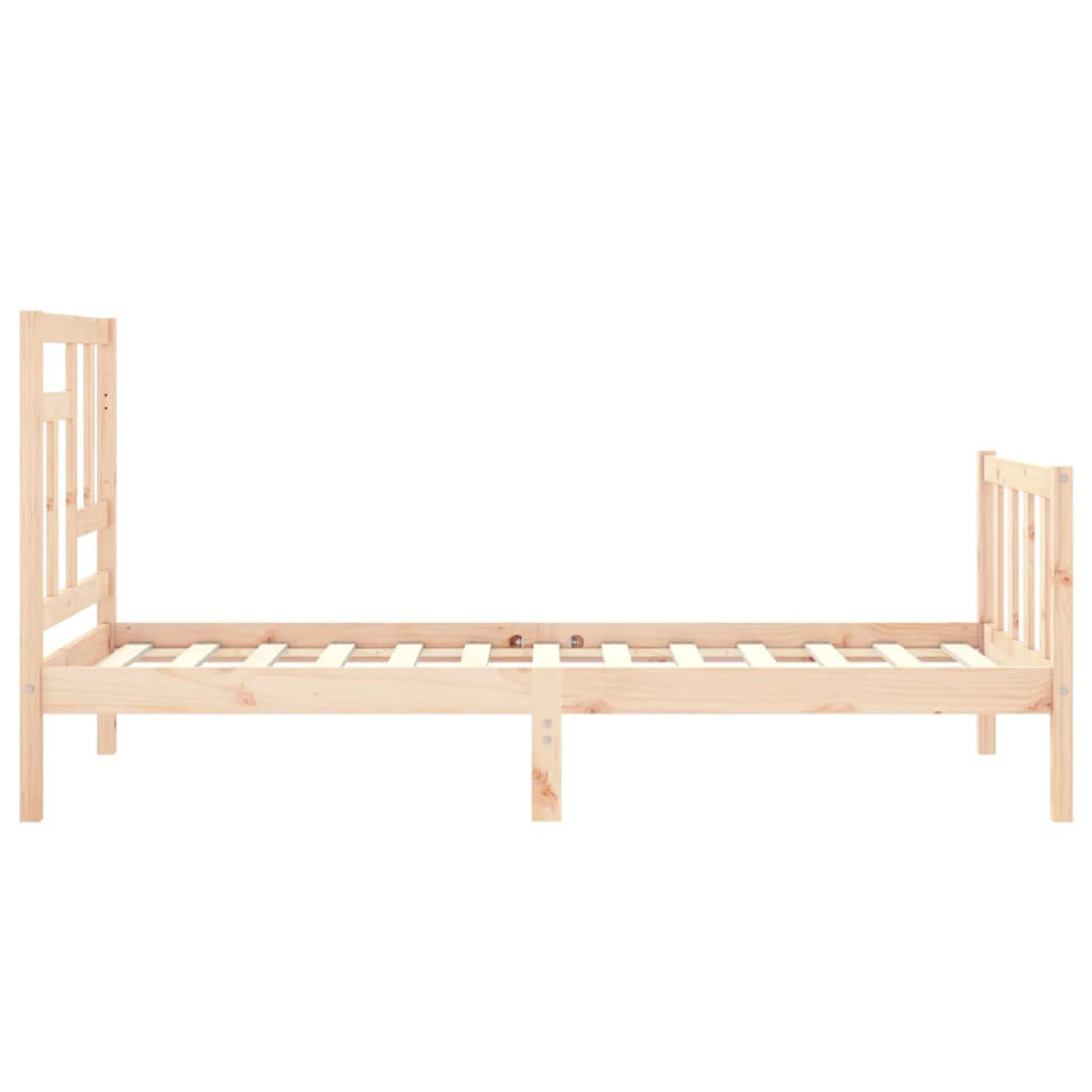 vidaXL Estructura de cama con cabecero madera maciza