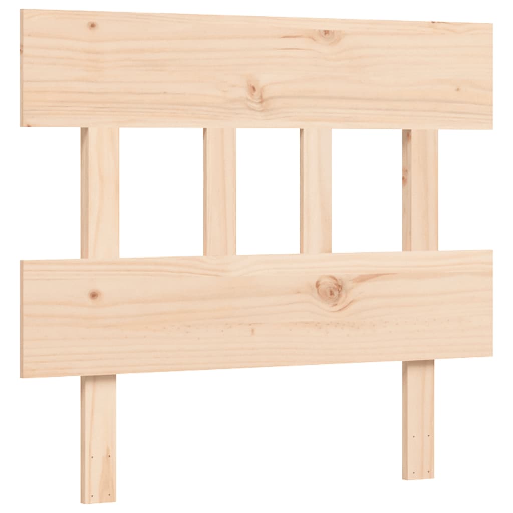 vidaXL Estructura de cama con cabecero madera maciza