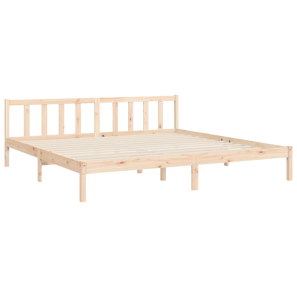 vidaXL Estructura de cama de matrimonio con cabecero madera maciza