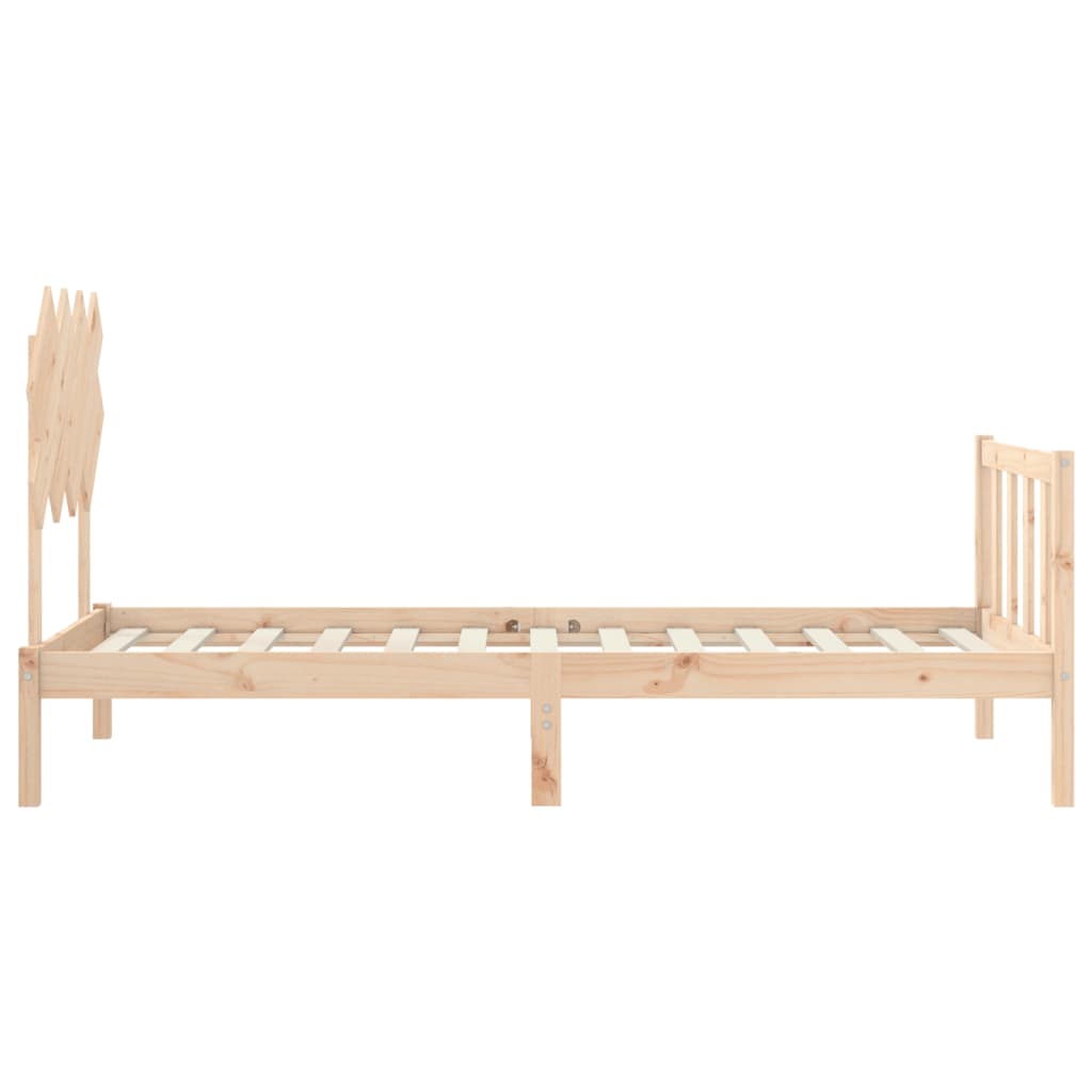 vidaXL Estructura de cama con cabecero madera maciza