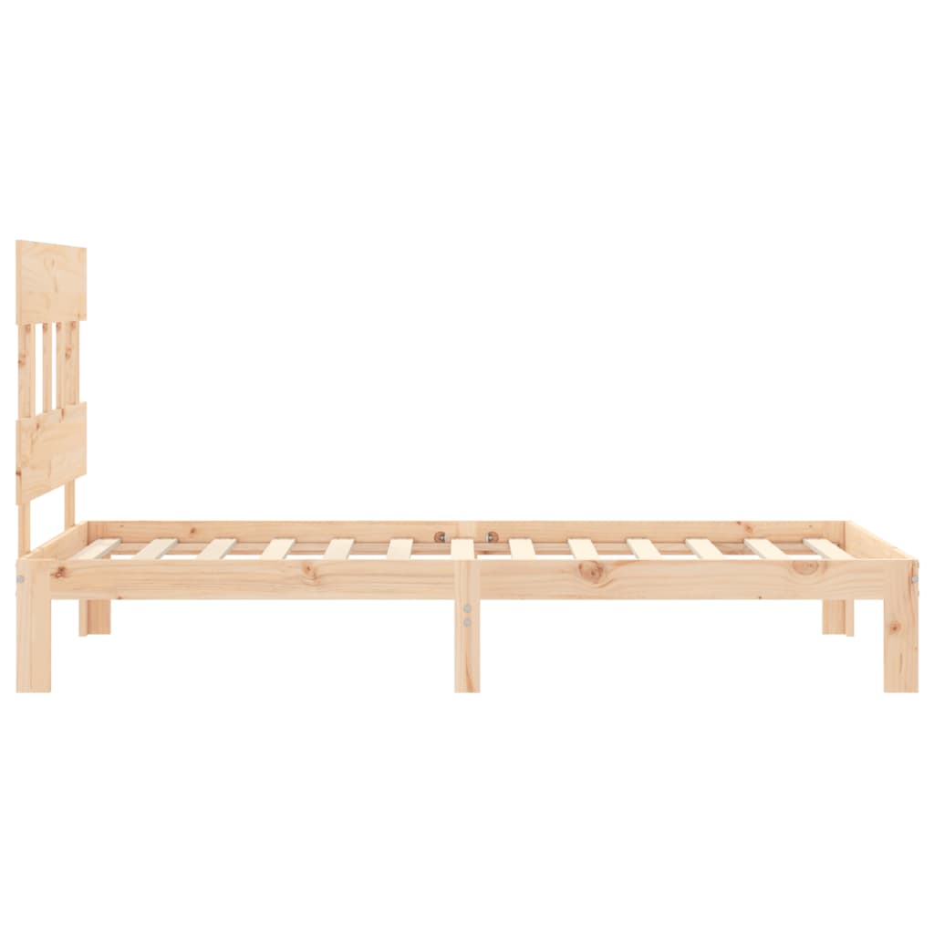 vidaXL Estructura de cama con cabecero madera maciza