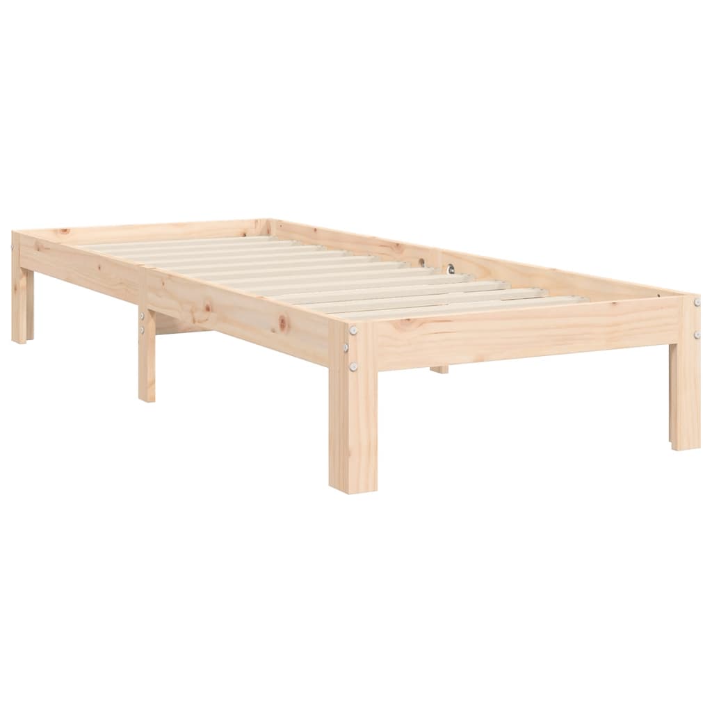 vidaXL Estructura de cama con cabecero madera maciza