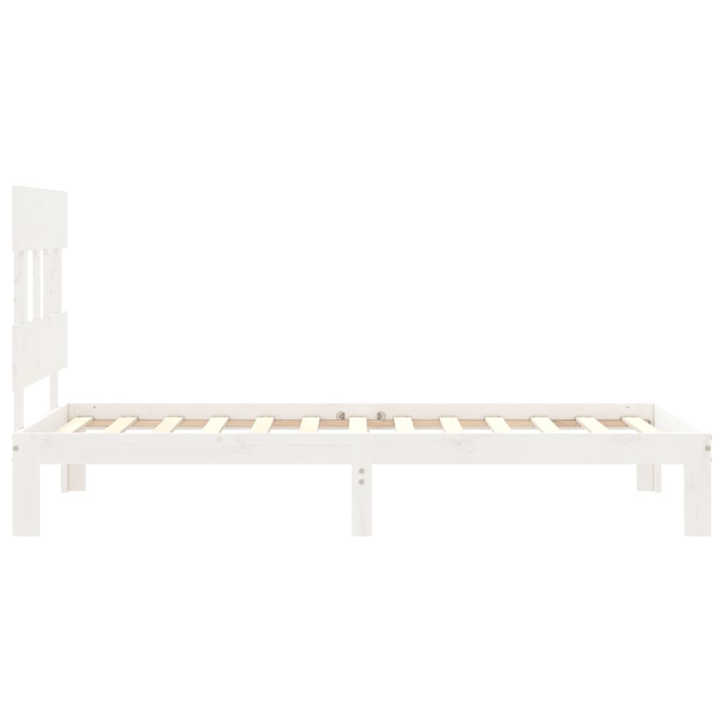 vidaXL Estructura de cama sin colchón madera de pino blanca 90x200 cm