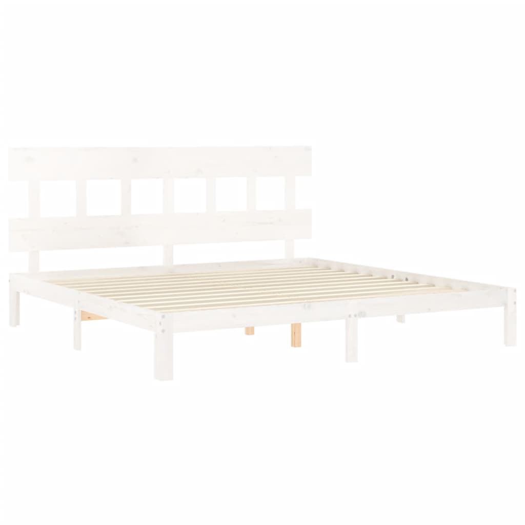 vidaXL Estructura de cama sin colchón madera maciza blanca 200x200 cm