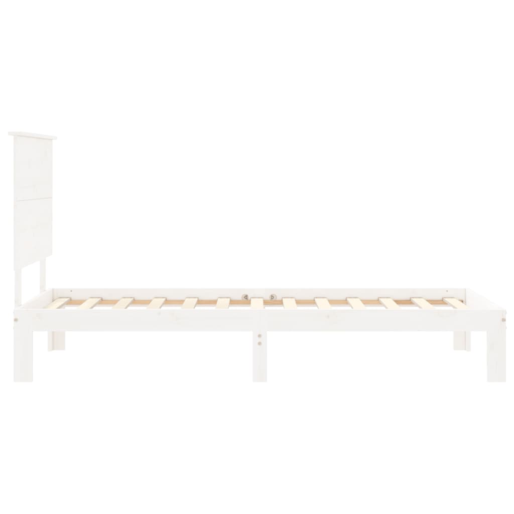 vidaXL Estructura de cama sin colchón madera de pino blanca 90x200 cm