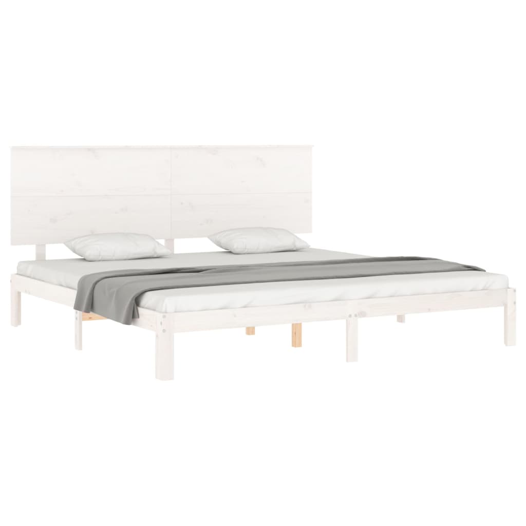 vidaXL Estructura de cama sin colchón madera maciza blanca 200x200 cm