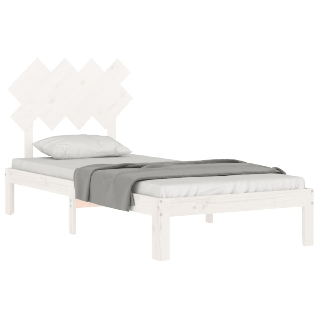 vidaXL Estructura de cama sin colchón madera de pino blanca 90x200 cm