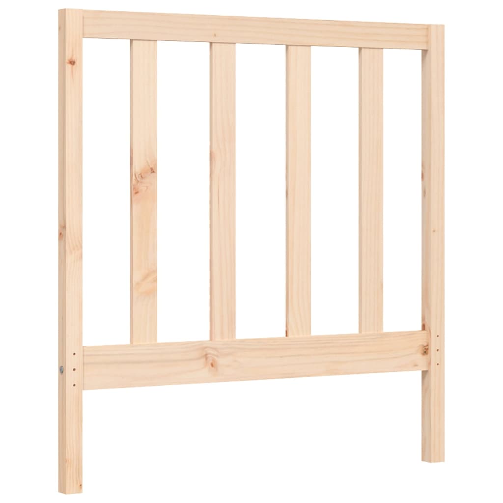 vidaXL Estructura de cama individual con cabecero madera maciza