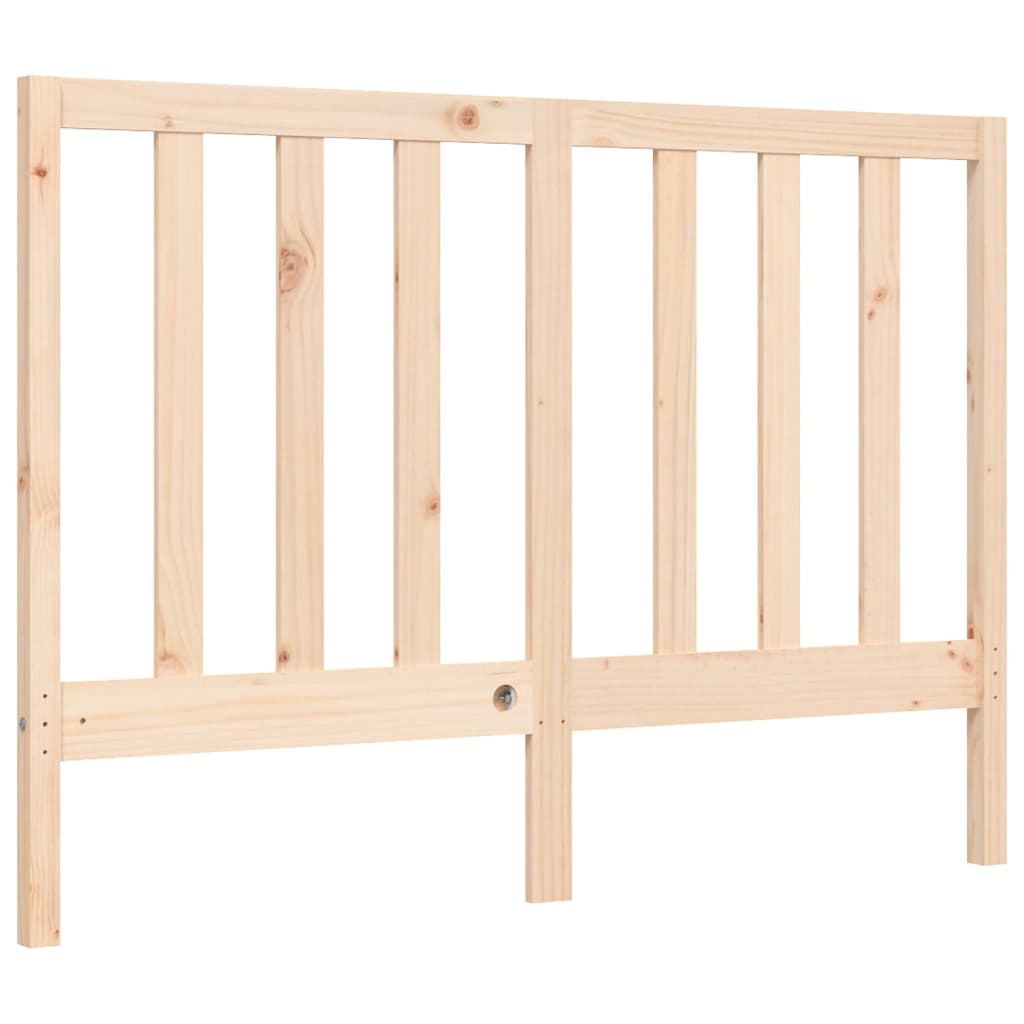 vidaXL Estructura de cama de matrimonio con cabecero madera maciza