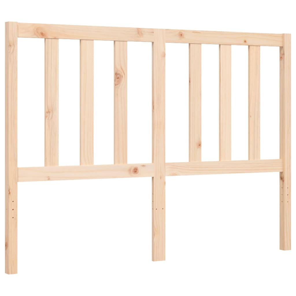 vidaXL Estructura de cama de matrimonio con cabecero madera maciza