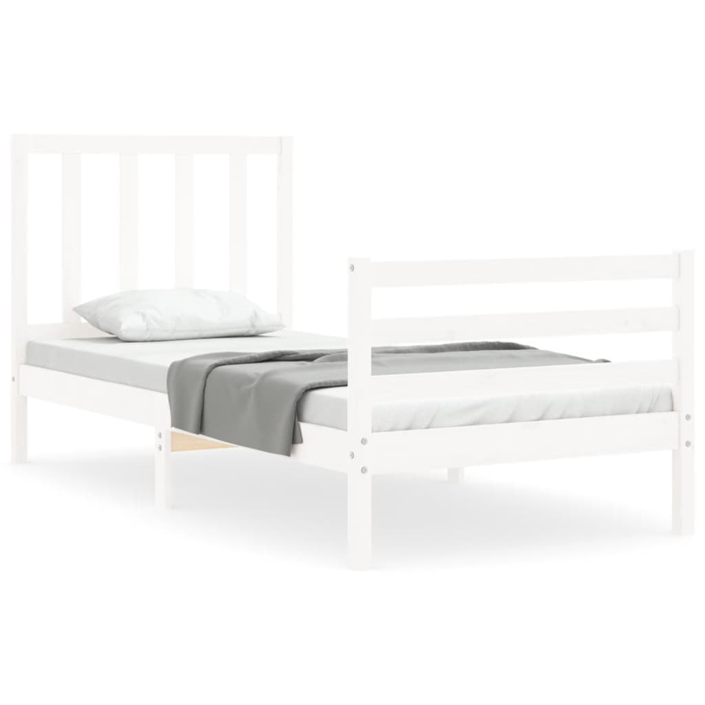 vidaXL Estructura cama sin colchón madera maciza pino blanca 100x200cm