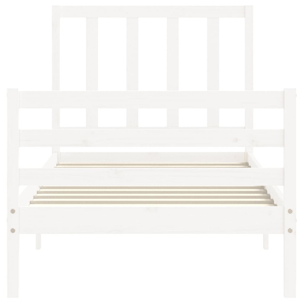 vidaXL Estructura cama sin colchón madera maciza pino blanca 100x200cm