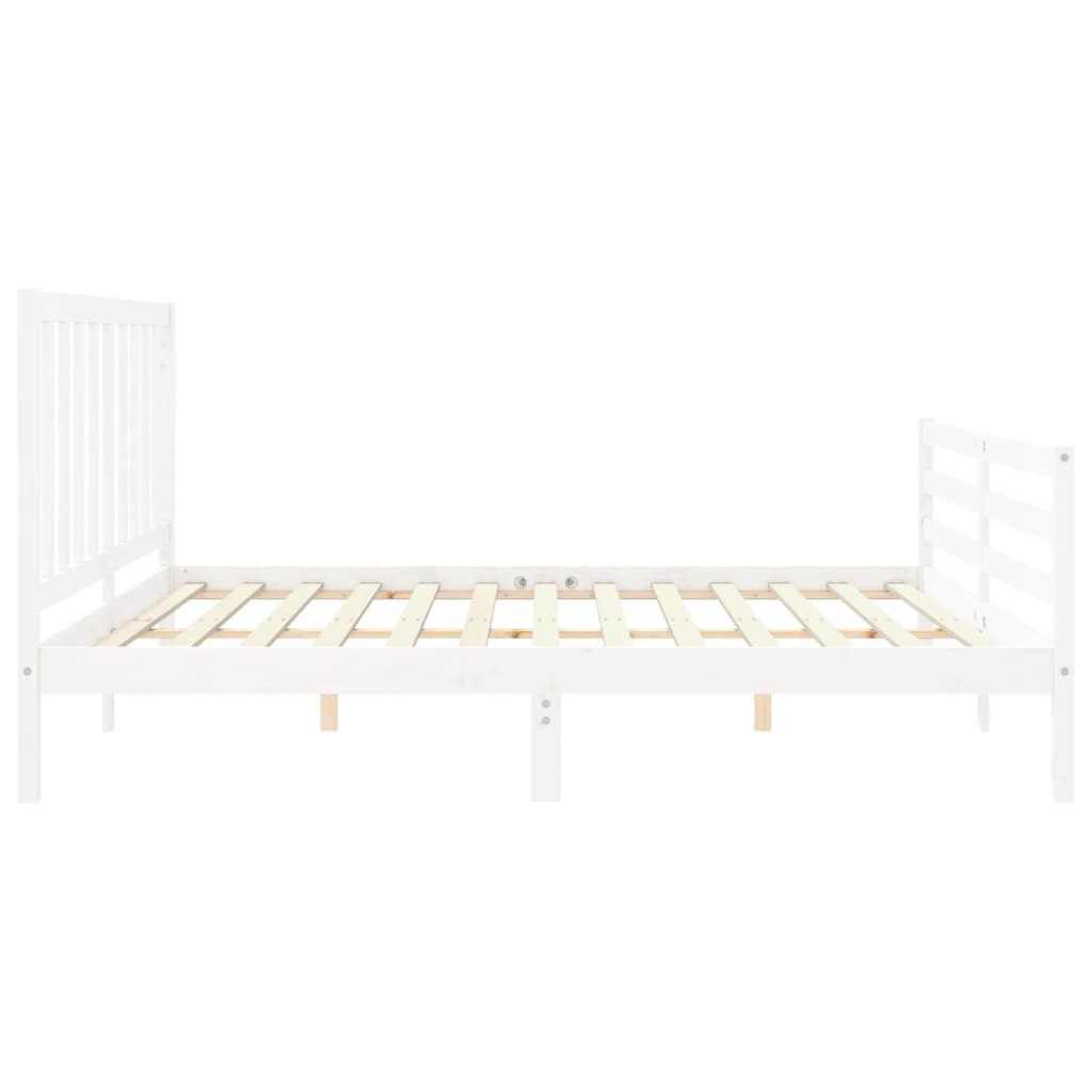 vidaXL Estructura de cama sin colchón madera maciza blanca 200x200 cm