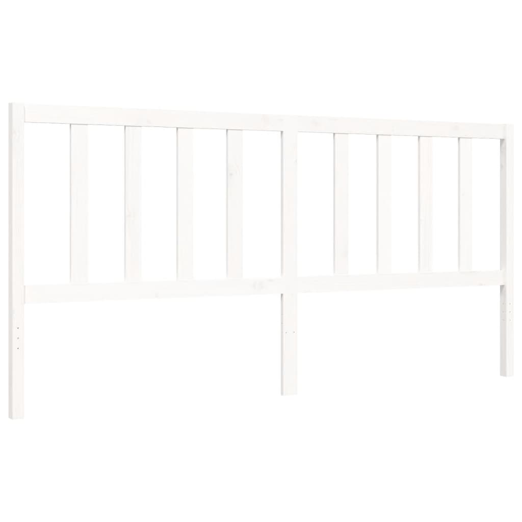 vidaXL Estructura de cama sin colchón madera maciza blanca 200x200 cm